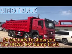 50 Ton 12 Roda Sinotruk Dump Truck Digunakan Howo 371 375 420 HP Tipper Truck 8X4 Merah