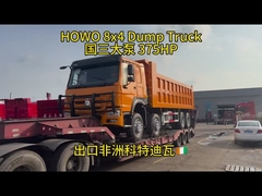 SINOTRUCK Howo Dump Truck 8X4 di Kamerun 375 Truk Tipper dengan sistem multimedia