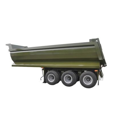 Beli 3 Axle 40 CBM Tipper Trailer Type U Silinder hidrolik 50ton 60 ton 70 ton Suspensi udara Trailer flatbed online manufacture