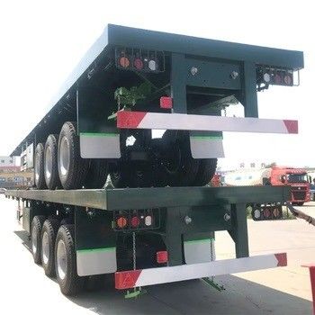 Beli Disesuaikan 2 3 4 Poros 30tons 40 Tons 50 Tons Container Pengiriman Datar Semi Trailer Dengan Traktor Truk online manufacture