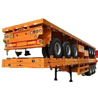 Beli Baru dan digunakan Tri-axle 40 kaki flatbed Semi Trailer Untuk Dijual, flat bed Semi Trailer Untuk Dijual Pabrik kustomisasi online manufacture