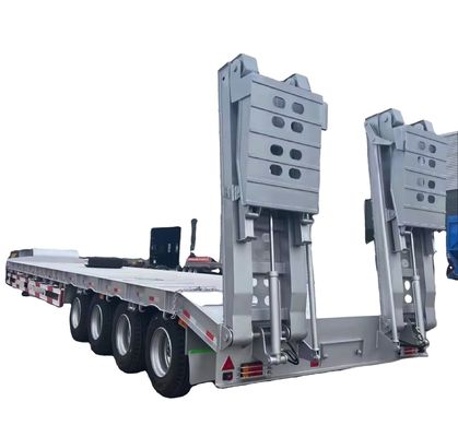 Beli Gooseneck Detachable 4 Axle Low Bed Trailer, Lowboy Semi Trailer Untuk Dijual Mozambik online manufacture