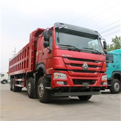 Beli Pengemudi kanan yang dapat disesuaikan 8x4 Sinotruck Howo Dump Truck Dengan 380 HP dan 8,2 Meter Panjang Kotak Kargo Zz3317n4667e1 online manufacture