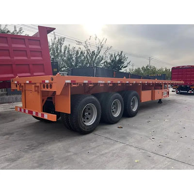 Beli Hot 20 kaki 40 kaki Container Transport 3-Axis Flat Plate Semi-Trailer dengan 12.5 * 2.5 * 1.55m 12r22.5 Disesuaikan online manufacture