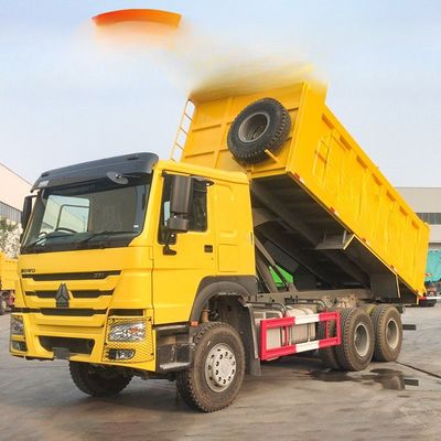 Harga yang bagus 10 Roda 371hp 6x4 Digunakan 25 Ton Howo Dump Truck Dengan Panjang Tangki Kargo 5.3-6.2M on line