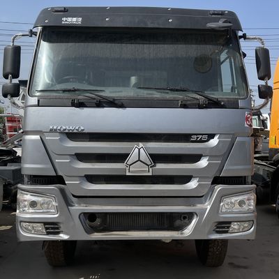 Harga yang bagus 2024 Penginstalan di lokasi truk dump dengan 375 hp Howo manual crane dan jenis bahan bakar diesel on line