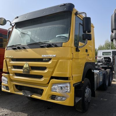 Harga yang bagus Howo Sinotruk 371 6x4 T7 Traktor Traktor Dengan Poros Depan 7.5T 6 Silinder on line