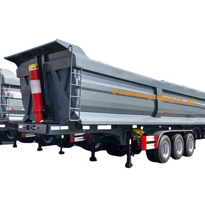 Harga yang bagus 40 Meter Kubik 60 Ton Rear Dump Trailer Van Tipe Tri Axle Tippers Untuk Dijual on line