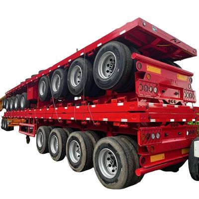 Harga yang bagus 4 axles 3 axles 20ft 40ft flatbed Container Chassis Semi Trailer Dengan Kontainer Kunci Untuk Dijual on line