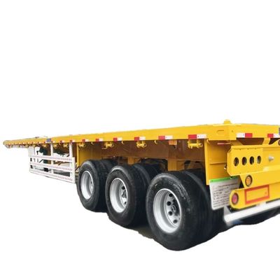 Harga yang bagus 3 4 5 Axles 40ft flatbed Semi Trailer 60ft High Load Capacity 13T-16T Untuk Meksiko on line