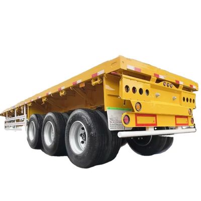 Harga yang bagus Container Transportasi 2 3 4 Axles 20ft Platform Semi Trailer Flatbed Semi Trailer Untuk Dijual Dengan Fuwa / BP Axle on line