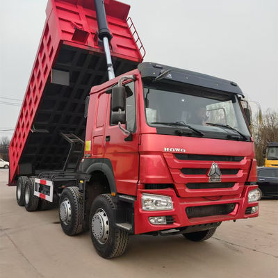 Harga yang bagus Sinotruk Howo 371 8x4 Transmisi manual Truk Pengeboran 10-12 Roda 30 Ton Diesel Pasir Kanan Truk Berat Segmen yang digunakan untuk pertambangan on line