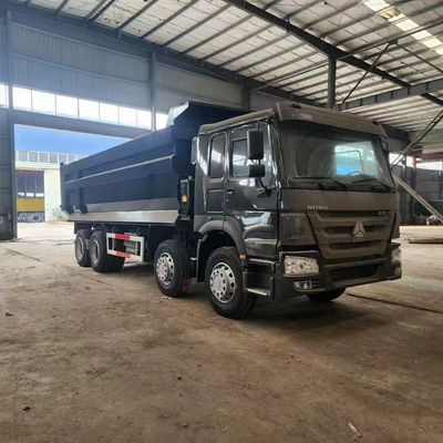 Harga yang bagus 8X4 Lhd 12R20 375 HP Howo Dump Truck Disesuaikan dengan Konfigurasi Kemudi dan Kekuatan Kuda on line