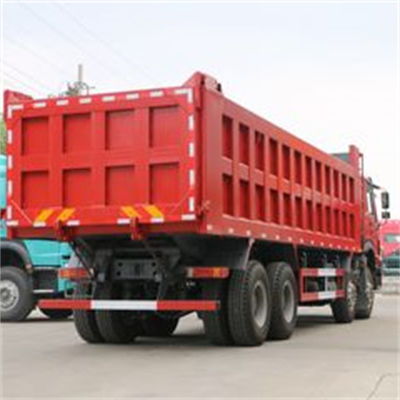 Harga yang bagus Howo 8x4 380 Hp Standar Emisi Euro II Penggerak Kiri Mobil dump truck untuk tangki 300L dan 9 ton kapasitas muatan poros depan on line