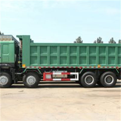 Harga yang bagus SINOTRUK HOWO USED 375HP 8X4 LHD AND RHD 300L DUMP TRUCK CARGO BOX LENGTH adalah 7600*2300*1500MM on line