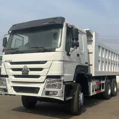 Harga yang bagus Warna putih yang dapat disesuaikan HOWO 6X4 375HP Dump Truck Seats≤5 Container Length 5.60 * 2.35 * 1.5mm untuk Euro 2 Emission Standard on line