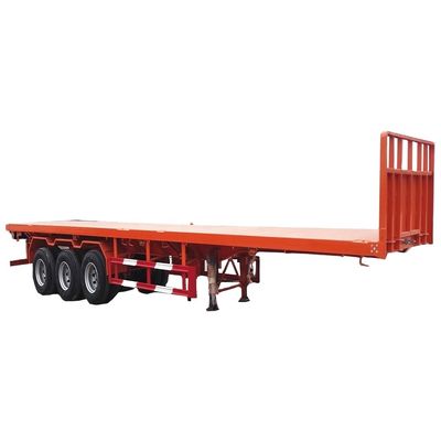 Harga yang bagus Baru 3-Axis 12 Ban Plat Semi-Trailer Untuk Dijual Dengan Kapasitas Mengangkut 30-60 Ton 40 kaki Kontainer on line