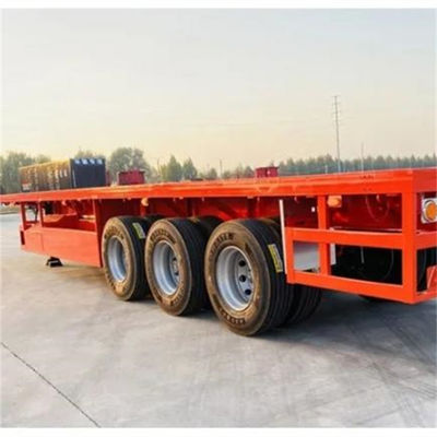 Harga yang bagus 3 Axles Custom 2 4 5 6 Axles 40 Ft 12.00R20 Ban Kontainer Transportasi Flatbed Semi-Trailer dengan muatan maksimal 30 ton on line