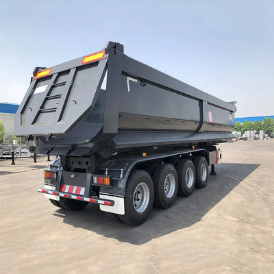 Harga yang bagus 4-Axis HYVA Hydraulic Lift Cylinder Semi Trailer dengan Backflip U-Bucket Warna dapat disesuaikan sesuai kebutuhan pelanggan on line