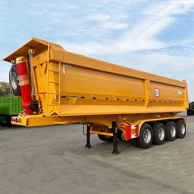 Harga yang bagus 4 Poros 80 Ton 12R20 (12R22.5 Dapat Disesuaikan) Ban Original Poros Dump Semi Trailer U-Bucket on line