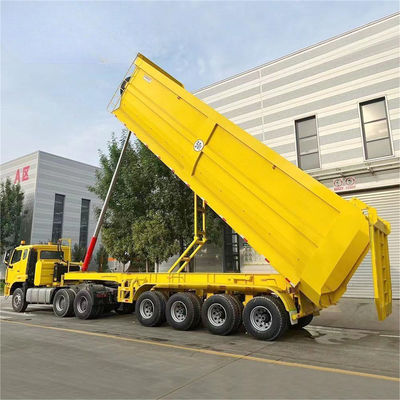 Harga yang bagus 12-Piece Dump Semi-Trailer 3-Axle/4-Axle 12R20 Ban Rim 8.25-22.5 Warna yang dapat disesuaikan on line