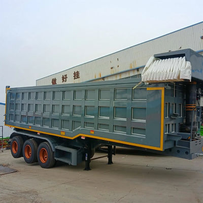 Harga yang bagus 3-Axle JOST 2.0/3.5-Inch Kingpin 12R20 Ban (12R22.5 Dapat Disesuaikan) Dump Semi Trailer on line