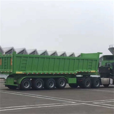 Harga yang bagus 3/4Axle 12R20 Ban Ketebalan dinding samping 6 mm Ketebalan lempeng bawah 8 mm 24 M3 Dump Semi Trailer on line