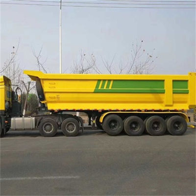 Harga yang bagus 8mm Ketebalan Plat Bawah Dump Semi-Trailer dengan 3/4 Axle Original Disesuaikan FUWA/BPW Amerika Suspensi Mekanis on line