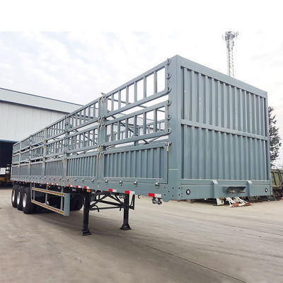 Harga yang bagus Semi-trailer kargo dengan tiga poros dan 12 ban dilengkapi dengan suspensi mekanik dan peralatan pendaratan standar 28 ton on line